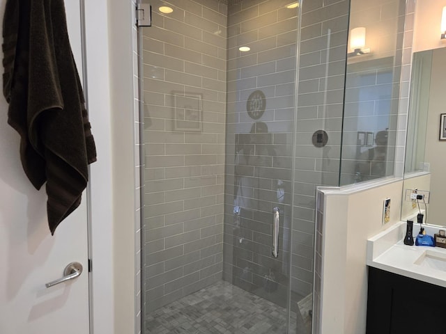 2744 N Lincoln Ave Unit 2, Chicago, IL 60614 - bathroom with a shower stall and vanity
