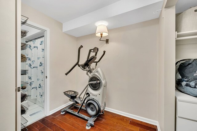 7926 164th Pl Unit 7926, Tinley Park, IL 60477 - workout room with wood finished floors