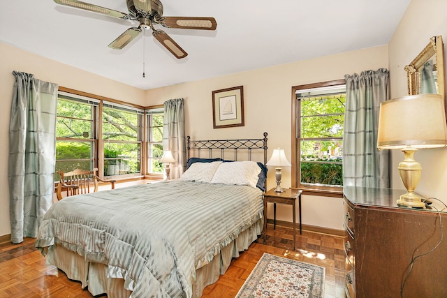 306 Wing Park Blvd, Elgin, IL 60123 - bedroom featuring baseboards and ceiling fan