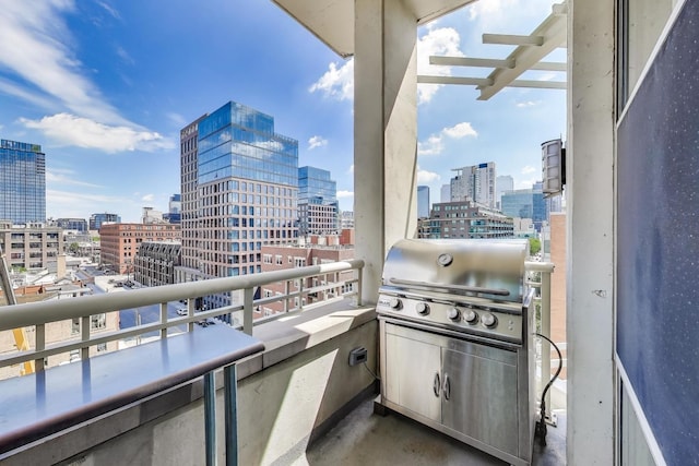 1001 W Madison St Unit 710, Chicago, IL 60607 - balcony with a view of city and grilling area