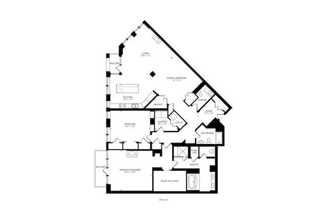 1001 W Madison St Unit 710, Chicago, IL 60607 - view of home floor plan