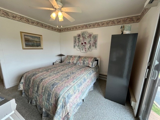 56 Vail Colony Unit 1, Fox Lake, IL 60020 - bedroom with carpet flooring and ceiling fan