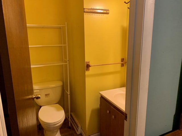 3122 Arlington Dr, Princeton, IL 61356 - half bath featuring vanity and baseboard heating