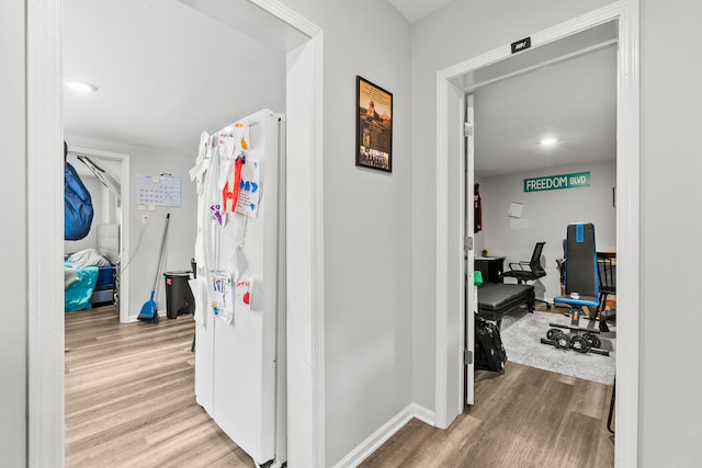 305 Irving St, Joliet, IL 60432 - hallway with wood finished floors and baseboards