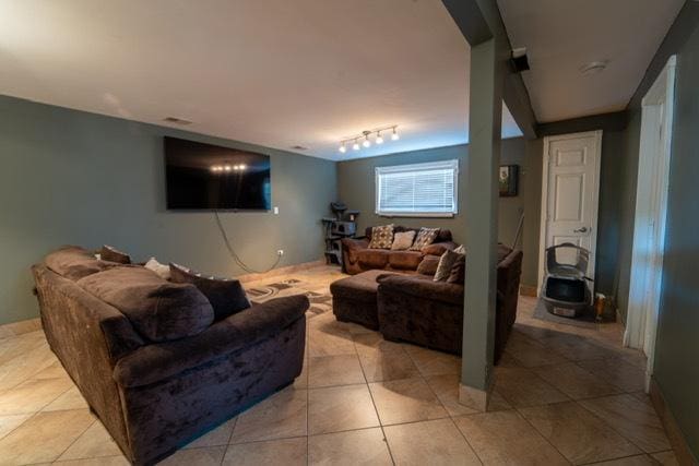 17513 Cypress Ave, Country Club Hills, IL 60478 - living area featuring light tile patterned flooring