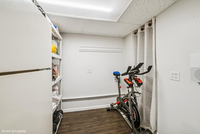 930 Bristol Trail Rd, Lake Zurich, IL 60047 - workout room featuring a paneled ceiling and wood finished floors