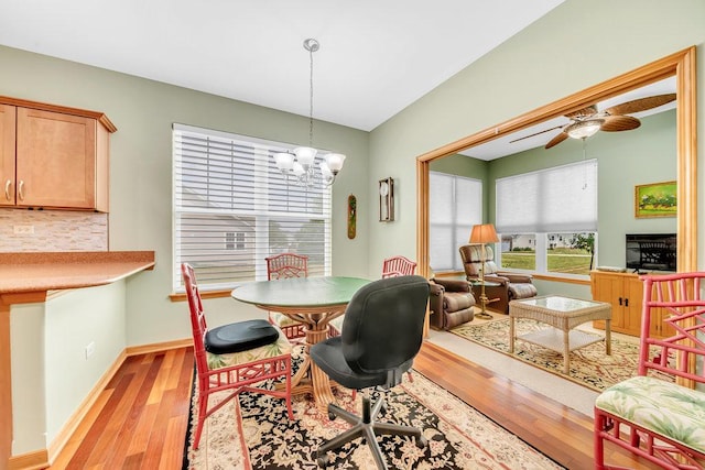 20015 Founders Way, Olympia Fields, IL 60461 - dining area featuring light wood-style floors, a chandelier, and ceiling fan