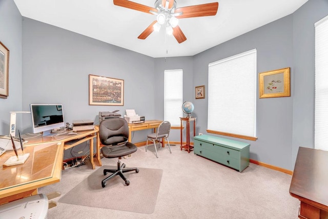 20015 Founders Way, Olympia Fields, IL 60461 - carpeted office space featuring baseboards and ceiling fan