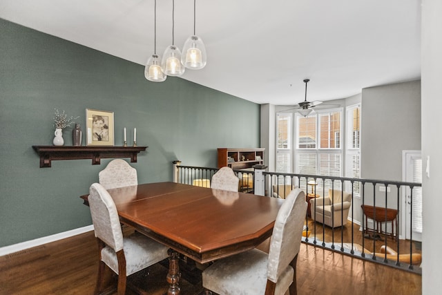 10 Park Ave, River Forest, IL 60305 - dining room with wood finished floors and a ceiling fan