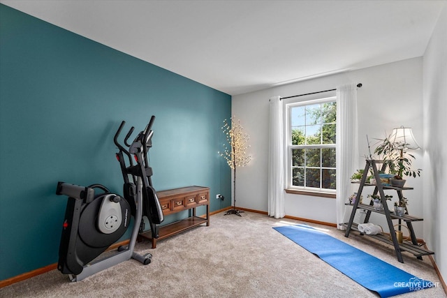 7512 Prairieside Dr, Plainfield, IL 60586 - exercise area featuring carpet floors and baseboards