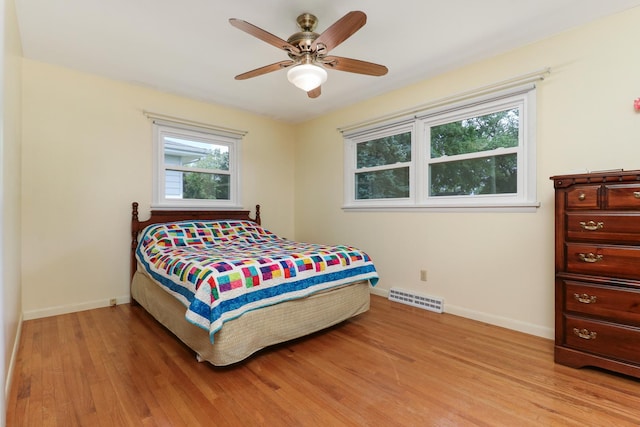 1001 Sheridan Rd, Normal, IL 61761 - bedroom featuring light wood-type flooring and a ceiling fan
