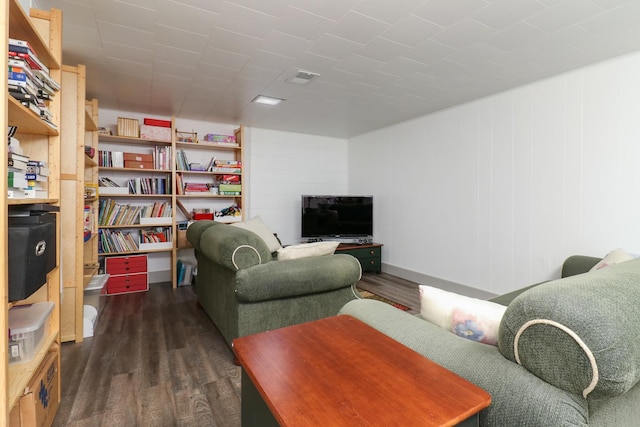 1001 Sheridan Rd, Normal, IL 61761 - living room featuring dark wood-style flooring