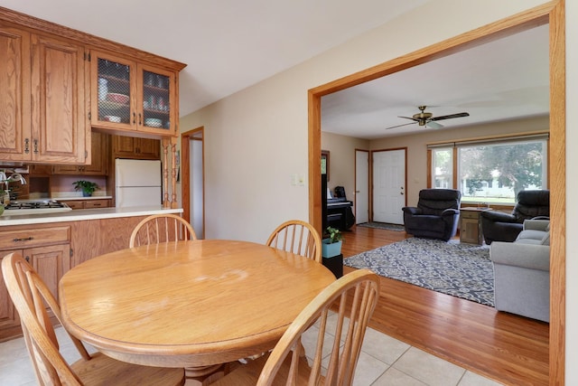1001 Sheridan Rd, Normal, IL 61761 - dining space featuring a ceiling fan and light tile patterned flooring