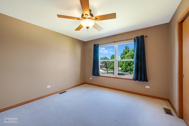 1884 Shore Line Ct, Romeoville, IL 60446 - empty room with light carpet and a ceiling fan