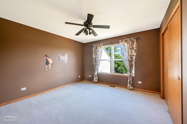 1884 Shore Line Ct, Romeoville, IL 60446 - empty room featuring light carpet and ceiling fan