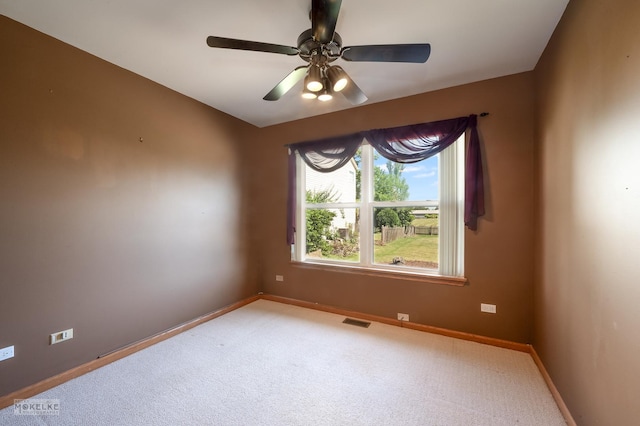 1884 Shore Line Ct, Romeoville, IL 60446 - empty room with carpet flooring and a ceiling fan