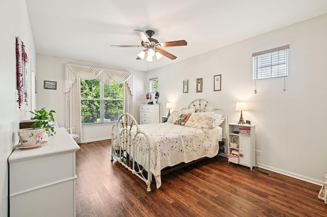 13120 Birmingham Ct, Beach Park, IL 60083 - bedroom featuring dark wood-style floors and a ceiling fan