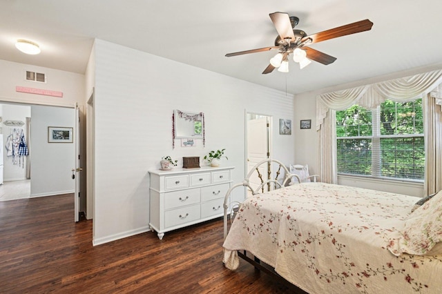 13120 Birmingham Ct, Beach Park, IL 60083 - bedroom featuring dark wood finished floors and ceiling fan