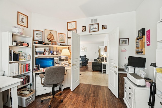 13120 Birmingham Ct, Beach Park, IL 60083 - office area featuring dark wood finished floors