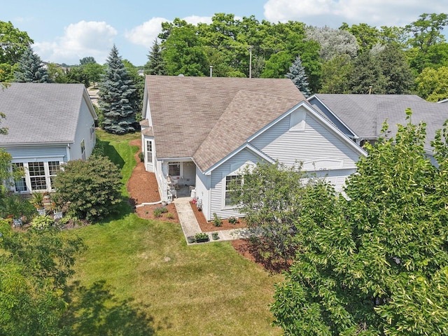 13120 Birmingham Ct, Beach Park, IL 60083 - view of front of property featuring a front yard and a shingled roof