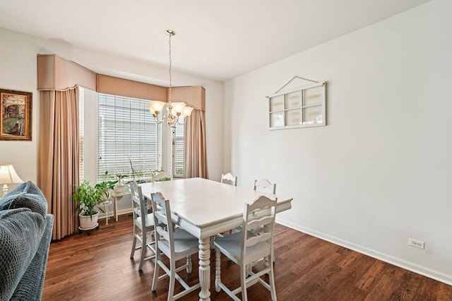 13120 Birmingham Ct, Beach Park, IL 60083 - dining space featuring a chandelier and dark wood-style floors