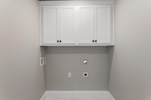 1205 Broadmoor Dr, Champaign, IL 61821 - washroom featuring hookup for a washing machine, hookup for an electric dryer, cabinet space, and marble look tile flooring