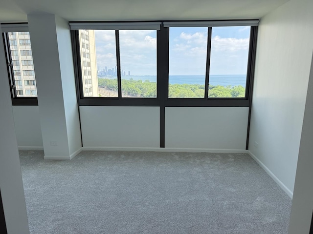 4850 S Lake Park Ave Unit 1508, Chicago, IL 60615 - unfurnished room with carpet flooring and a water view