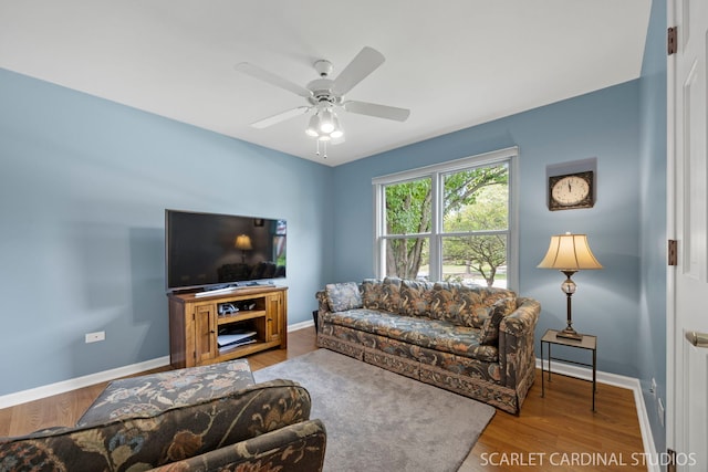 2436 Haider Ave, Naperville, IL 60564 - living area with a ceiling fan and wood finished floors