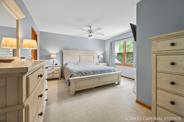 2436 Haider Ave, Naperville, IL 60564 - bedroom with light carpet and a ceiling fan