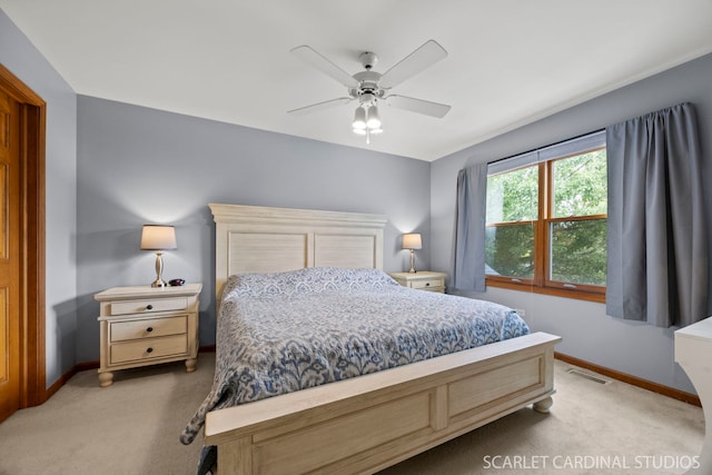 2436 Haider Ave, Naperville, IL 60564 - bedroom featuring light colored carpet and a ceiling fan