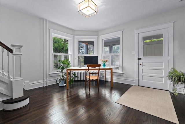 1109 N Dunton Ave, Arlington Heights, IL 60004 - office space featuring wood finished floors, baseboard heating, and radiator heating unit