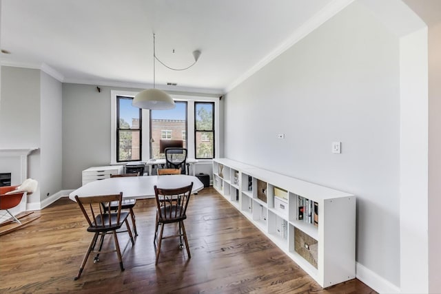3253 W Palmer St Unit 301, Chicago, IL 60647 - dining area with ornamental molding and wood finished floors