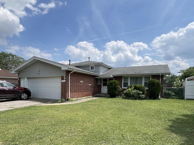 6631 W 89th Pl, Oak Lawn, IL 60453 - view of front of house with brick siding, a garage, a shingled roof, and driveway