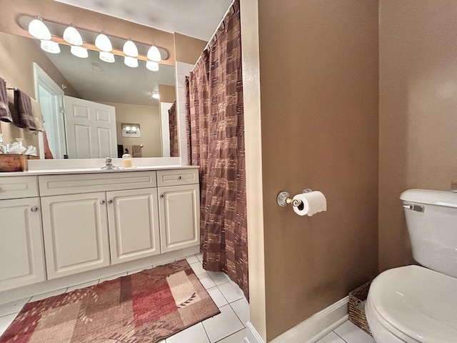 8449 Callie Ave, Morton Grove, IL 60053 - full bathroom featuring tile patterned flooring, vanity, and a shower with curtain