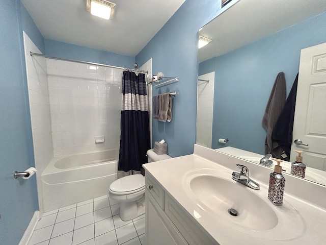 8449 Callie Ave, Morton Grove, IL 60053 - full bathroom with tile patterned floors, vanity, and shower / bath combo