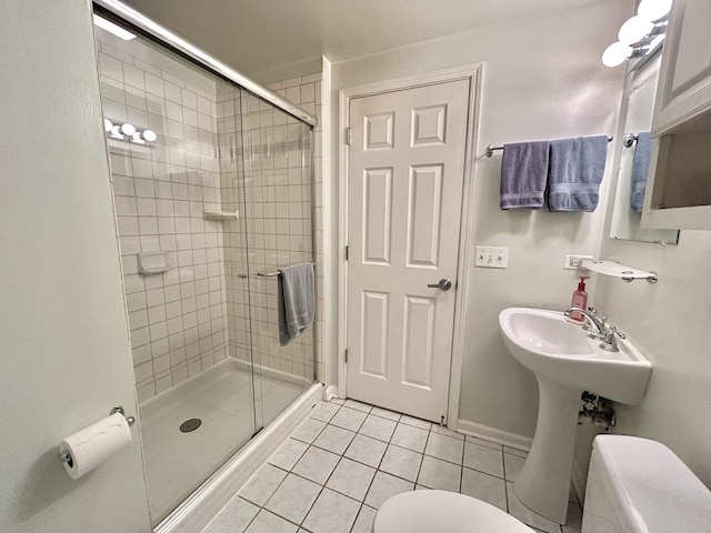 8449 Callie Ave, Morton Grove, IL 60053 - bathroom with tile patterned floors and a shower stall
