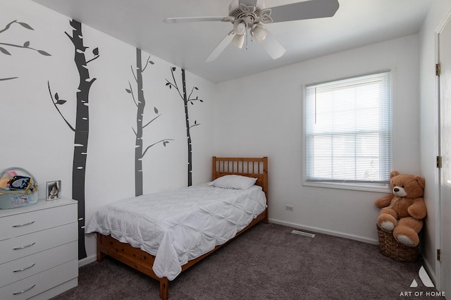 40 Jackson Ln, Streamwood, IL 60107 - carpeted bedroom featuring baseboards and ceiling fan