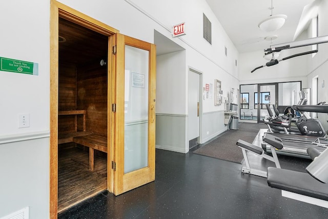 401 E Ontario St Unit 2804, Chicago, IL 60611 - exercise room featuring french doors