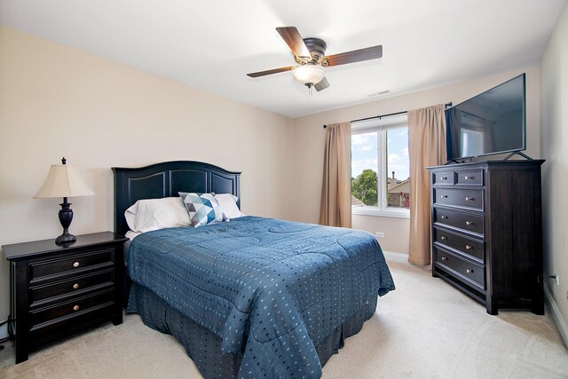 1920 Summerfield Ln, Bourbonnais, IL 60914 - bedroom featuring light colored carpet and ceiling fan