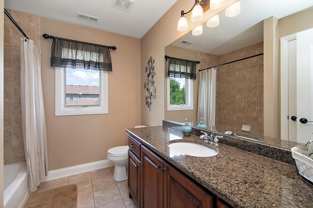 1920 Summerfield Ln, Bourbonnais, IL 60914 - bathroom with tile patterned floors, vanity, and shower / bath combo