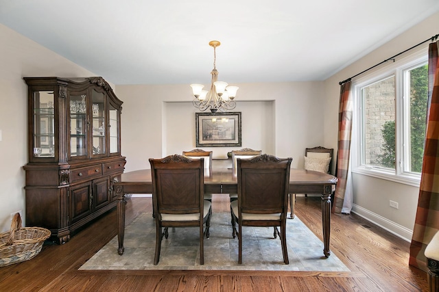 1920 Summerfield Ln, Bourbonnais, IL 60914 - dining space featuring a chandelier and wood finished floors