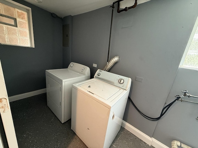 8809 S Harvard Ave, Chicago, IL 60620 - washroom with separate washer and dryer and electric panel