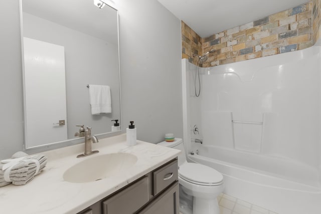 231 E Fullerton Ave, Glendale Heights, IL 60139 - full bath with vanity, shower / bath combination, and tile patterned floors