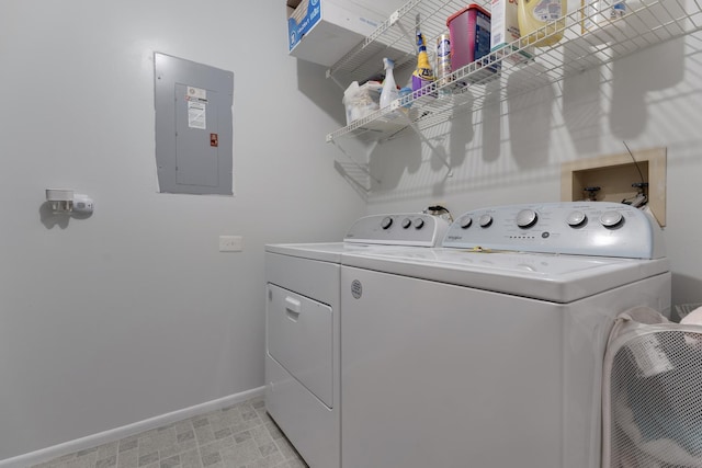 202 Dublin Ln Unit V-1, Schaumburg, IL 60194 - laundry room featuring electric panel and washing machine and dryer