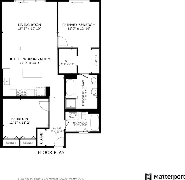 3125 W Fullerton Ave Unit 508, Chicago, IL 60647 - view of floor plan / room layout