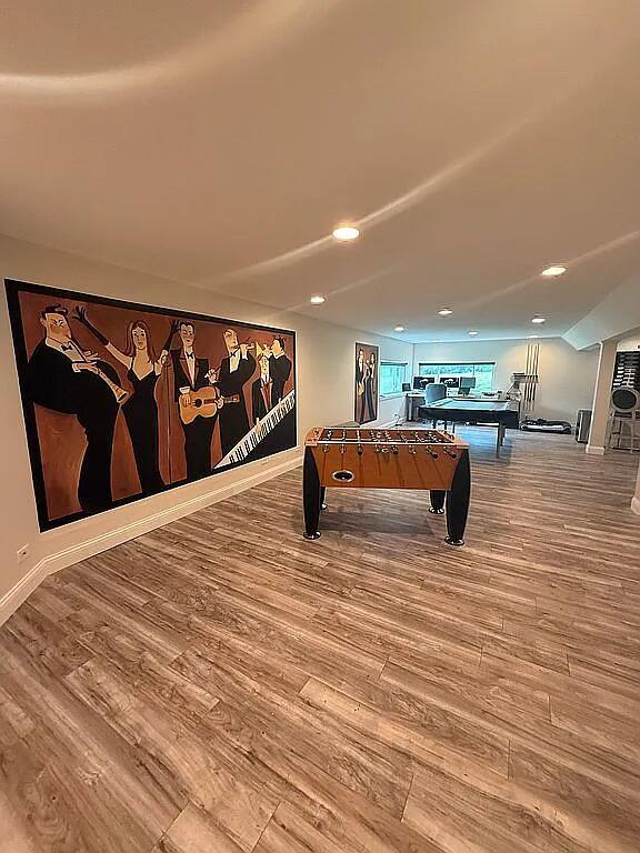 06N274 W Ridgewood Ln, Saint Charles, IL 60175 - game room featuring wood finished floors and recessed lighting