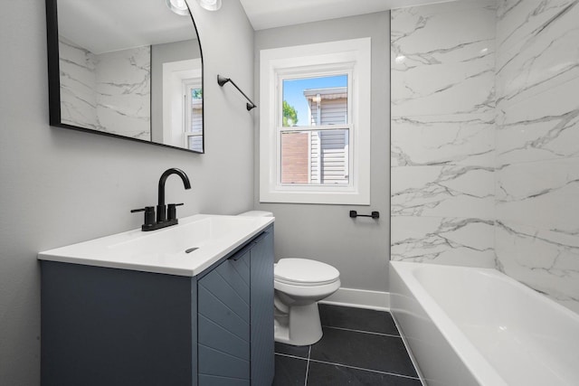 8051 S Paxton Ave, Chicago, IL 60617 - full bath featuring vanity, shower / tub combination, and tile patterned floors