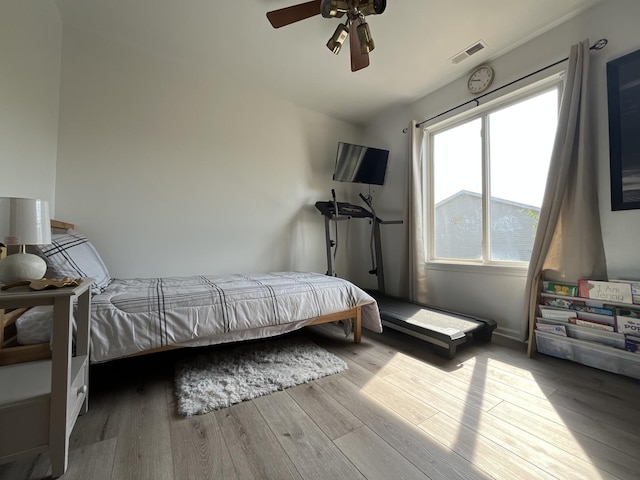 14143 S Napa Cir, Plainfield, IL 60544 - bedroom featuring wood finished floors and a ceiling fan