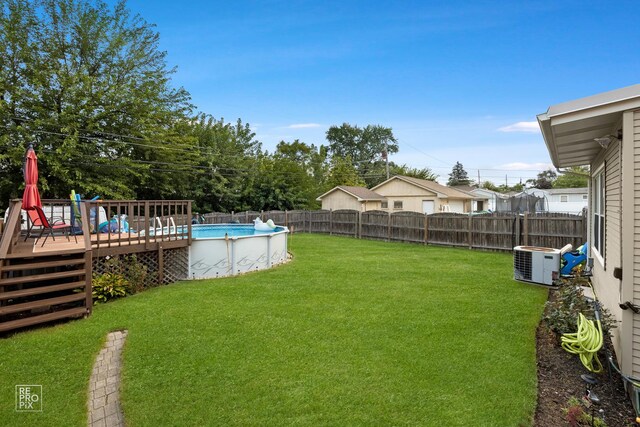 7314 W 113th Pl, Worth, IL 60482 - fenced backyard with a wooden deck