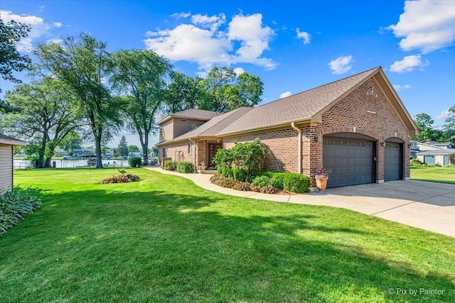 1913 N Woodlawn Park Ave, Mchenry, IL 60051 - view of front facade featuring brick siding, a front yard, and roof with shingles
